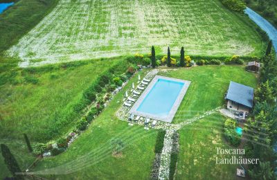 Country House for sale Castiglione d'Orcia, Tuscany:  RIF 3053 Vogelperspektive Pool