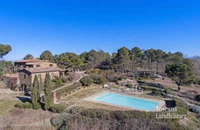 Country House for sale Gaiole in Chianti, Tuscany:  RIF 3041 Pool und Gebäude
