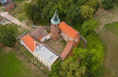 Medieval Castle for sale Karłowice, Zamek w Karłowicach, Opole Region, Drone view