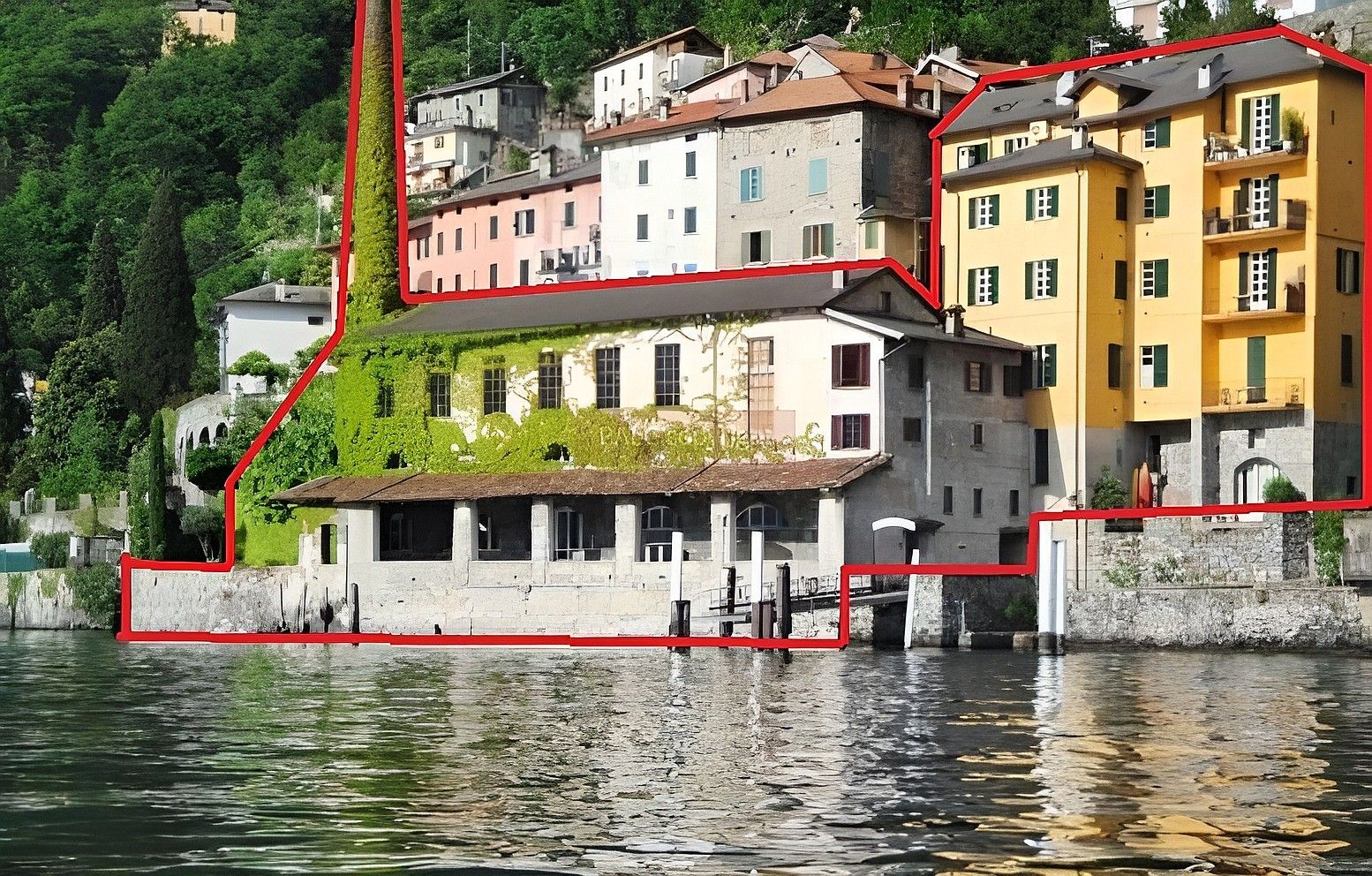 Photos Unique Lake Como waterfront property: Former spinning mill with apartments