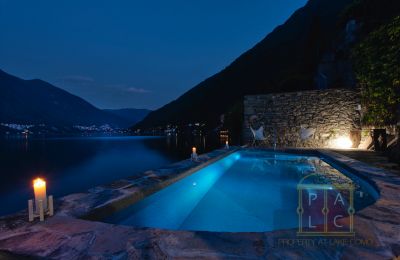 Historic property for sale Brienno, Lombardy:  Pool at Night