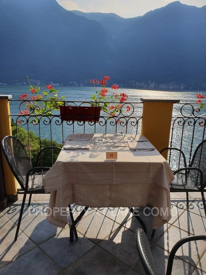 Hotel and restaurant at Western Shore of Lake Como
