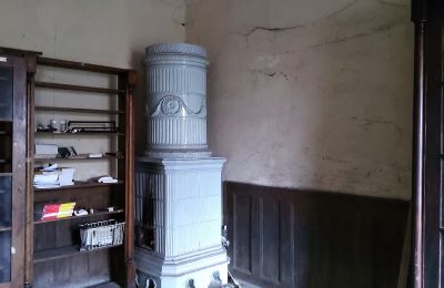 Castle for sale Dobrocin, Pałac w Dobrocinie, Warmia-Masuria, Tiled Stove