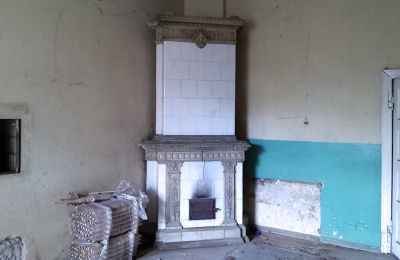 Castle for sale Dobrocin, Pałac w Dobrocinie, Warmia-Masuria, Tiled Stove