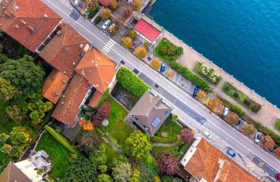 Historic villa for sale Belgirate, Piedmont, Drone view