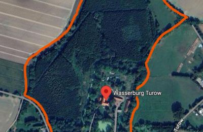 Medieval Castle for sale 18513 Glewitz, Mecklenburg-West Pomerania, Grundstückseinzeichnung-Quelle: google-maps