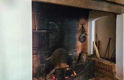 Historic Villa for sale Montecalvoli, Tuscany, Fireplace