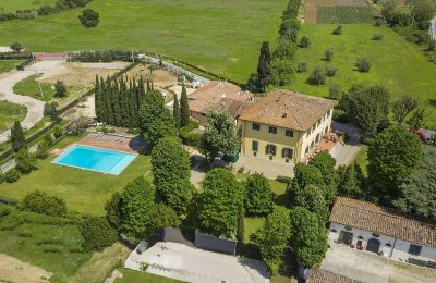 Historisk villa til salg Bagno a Ripoli, Toscana, Dronefoto
