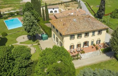 Historisk villa til salg Bagno a Ripoli, Toscana, Dronefoto