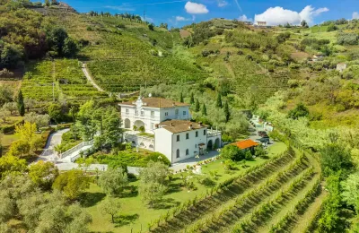 Historic villa for sale Saldina, Tuscany, Drone view