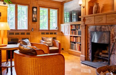 Historic villa for sale Berlin, Matterhornstrasse  82, Kamin I Halle 