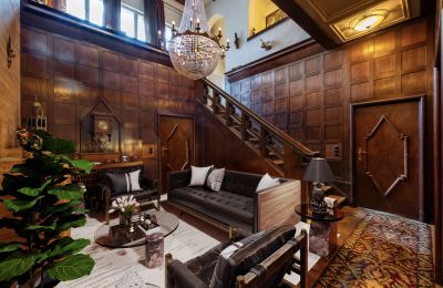 Historisk villa till salu Berlin, Ernst-Ring-Straße 2, Kaminzimmer I Galerie 