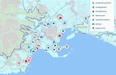 Herregård til salg Mallorca, Palma, Gènova, Balearen, Lageplan