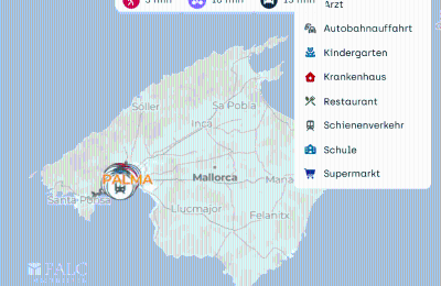 Historisk villa til salg Palma, Balearen, Lageplan