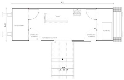 Historic property for sale 15324 Groß Neuendorf, Hafenstraße 1A, Brandenburg, Grundriss Barwaggon