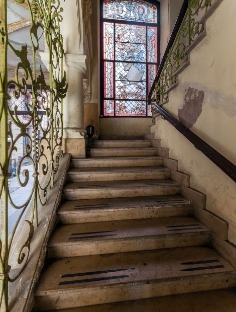 Łódź, Piotrkowska - Staircase inside Gutenberg Mansion