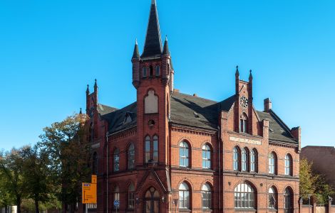  - Historic Postal Building in Güsten, built in Neo-Gothic style