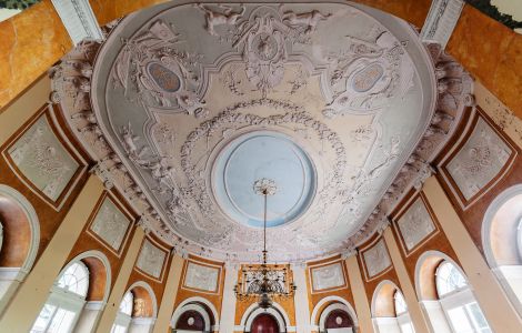 Eckardtshausen, Schloss Wilhelmsthal - Wilhelmsthal Palace: Stucco Ceiling in Teleman Saloon