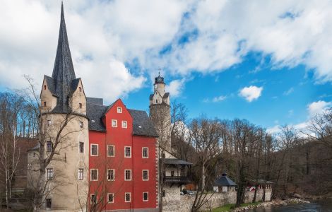 Hartenstein, Bahnhofstr. - Medieval Castle Stein ("Zwickauer Mulde", Saxony)