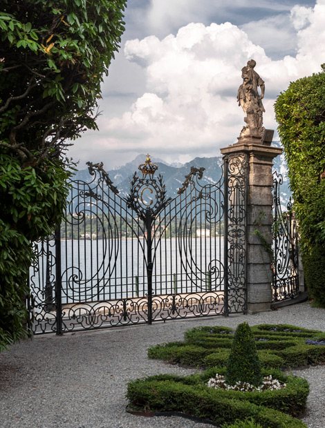 Lakeside mansions in Italy
