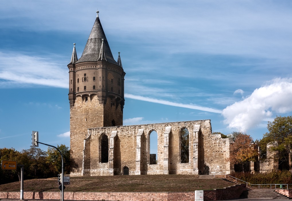 Sixti: Ruined Church and Water tower in Merseburg, Merseburg