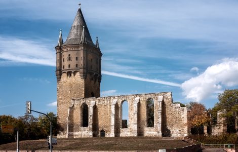 Merseburg, Sixti Ruine - Sixti: Ruined Church and Water tower in Merseburg