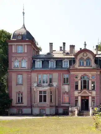 Castle in Brzeźnica, border Poland-Germany, Brzeźnica, Lubusz