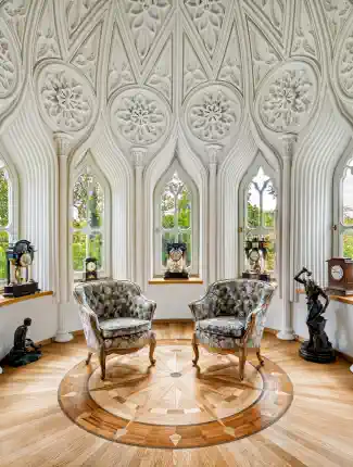Gothic revival country manor in Poland
